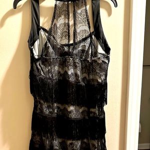 Black Flapper costume dress with accessories